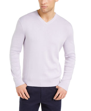Suéter Calvin Klein Masculino Regular Fit Gola V Roxo Tamanho XXG