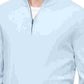 Calvin Klein Masculino Azul Marinho Manga Longa Gola Clássico Ajuste Fino Zíper 1/4 Suéter Azul Tamanho X-G