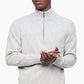 Suéter Calvin Klein Masculino com Zíper 1/4, Prateado, Tamanho XXG