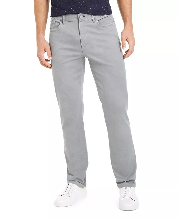 Calça Calvin Klein Masculina Slim Fit Estampada Textura Carvão Tamanho 33X32
