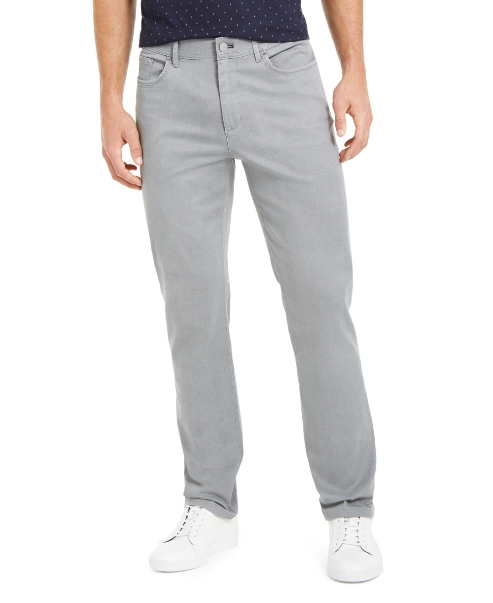 Calça Calvin Klein Masculina Slim Fit Estampada Textura Carvão Tamanho 34X34