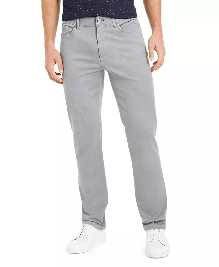 Calça jeans masculina Calvin Klein estampada texturizada de cintura alta, tamanho 38x32, cor carvão