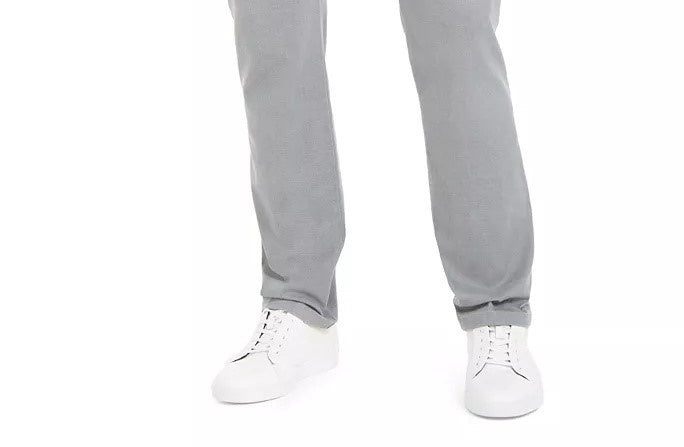 Calça jeans masculina Calvin Klein estampada texturizada de cintura alta, tamanho 38x32, cor carvão