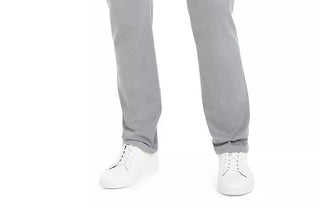 Calça jeans masculina Calvin Klein estampada texturizada de cintura alta, tamanho 38x32, cor carvão