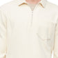 Camisa polo masculina Calvin Klein com gola e zíper 1/4, branca, tamanho extragrande