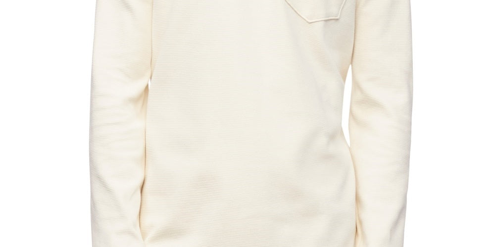 Camisa polo masculina Calvin Klein com gola e zíper 1/4, branca, tamanho extragrande