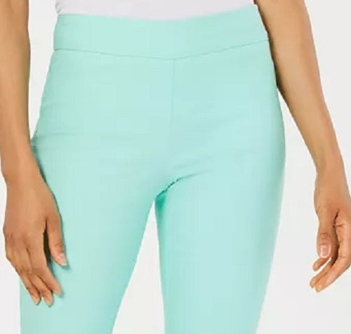 Calça feminina Charter Club Petite Cambridge Tummy-Control Slim-Leg Azul Brilhante Tamanho 16X3