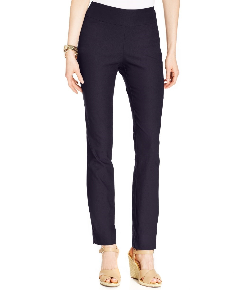Calça feminina Charter Club Petite Cambridge Tummy-Control Slim-Leg Azul Tamanho 20X4