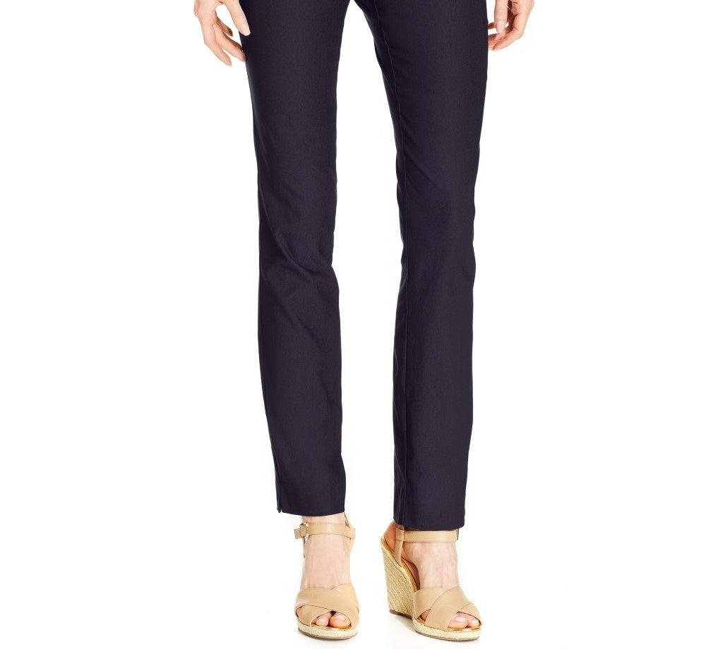 Calça feminina Charter Club Petite Cambridge Tummy-Control Slim-Leg Azul Tamanho 20X4