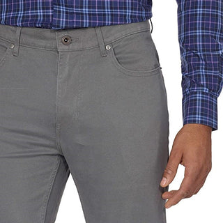 Calça DKNY Masculina Stretch Cintura Média Perna Reta Cinza Tamanho 38X30