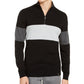 Moletom masculino DKNY com zíper de um quarto, cor carvão, tamanho extragrande