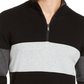 Moletom masculino DKNY com zíper de um quarto, cor carvão, tamanho extragrande