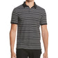 Camisa polo masculina DKNY Piquet Stripe, cor carvão, tamanho médio