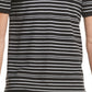 Camisa polo masculina DKNY Piquet Stripe, cor carvão, tamanho médio