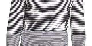 Suéter elástico listrado gradiente masculino DKNY cinza tamanho GG