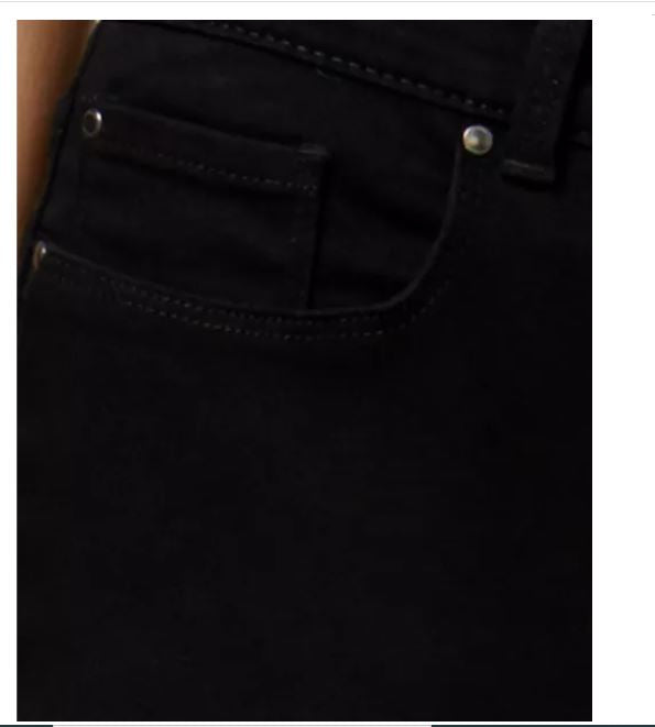 Calça jeans skinny feminina Charter Club Bristol, preta, tamanho 10, pequena