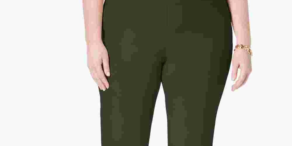 Calça feminina Charter Club Cambridge Tummy Control, tamanho pequeno, verde