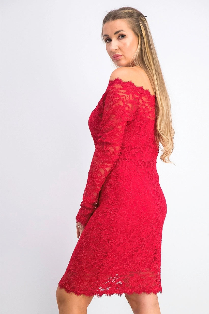 Vestido de renda justo para juniores da Jump, tamanho vermelho, extra pequeno