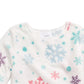 Blusa de pelúcia com estampa de floco de neve Evy Of California Big Girls, bege, tamanho pequeno