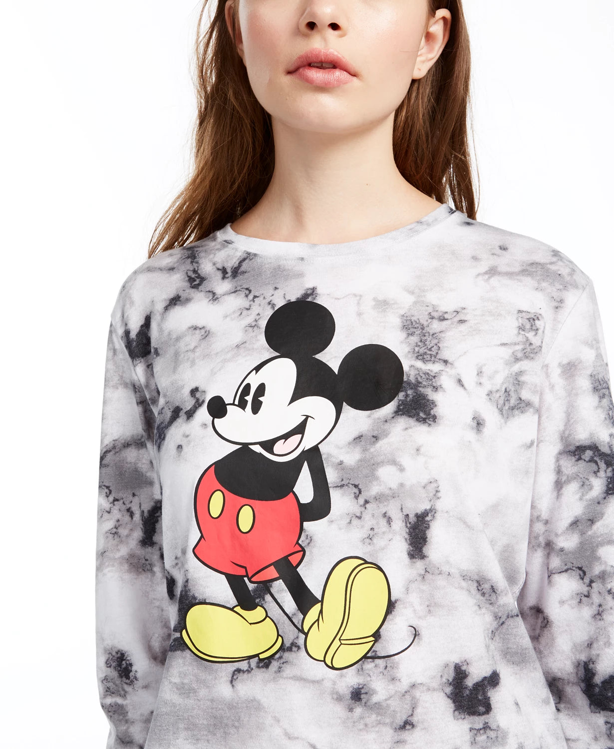 Blusa com estampa gráfica do Mickey Mouse Tie Dye da Disney Junior, cinza, tamanho extragrande