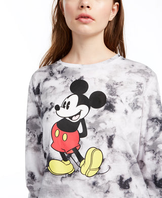 Blusa com estampa gráfica do Mickey Mouse Tie Dye da Disney Junior, cinza, tamanho extragrande