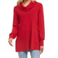 Karen Kane Suéter Feminino Gola Alta Gola Redonda Fenda Lateral Tamanho XG