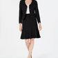 Le Suit Feminino Saia Jacquard Diamante Três Botões Preto Tamanho 8