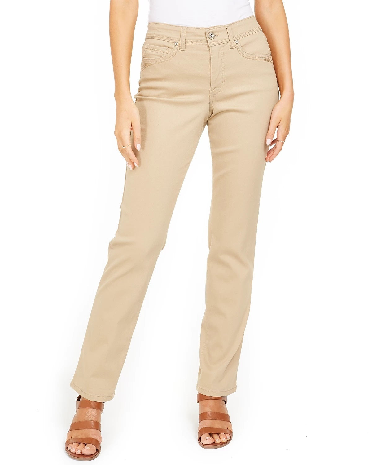 Jeans skinny com controle de barriga feminino Style &amp; Co, marrom, tamanho 22X5