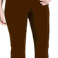 Jeans feminino estilo &amp; co, perna justa e controle de barriga, marrom, tamanho 24x4,5