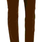Jeans feminino estilo &amp; co, perna justa e controle de barriga, marrom, tamanho 24x4,5