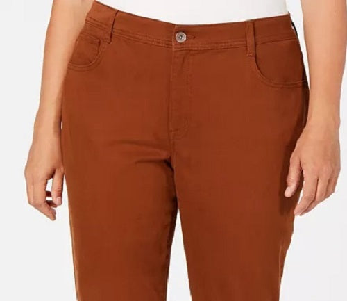 Jeans feminino plus size, cintura alta, perna justa, estilo &amp; co, tamanho 22W