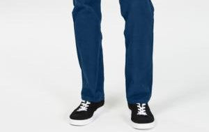 Calça Levi's 514 de veludo cotelê reta masculina, tamanho azul marinho, 32x34