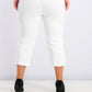 Calça Capri Plus Size Feminina JM Collection Branca Tamanho 3X