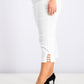 Calça Capri Plus Size Feminina JM Collection Branca Tamanho 3X