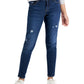 Calça jeans skinny feminina Style &amp; Co Curvy Fit, comprimento regular, curta e longa, azul, tamanho 8