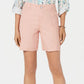 Shorts cargo femininos estilo &amp; co, cintura confortável, rosa, tamanho 2