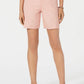 Shorts cargo femininos estilo &amp; co, cintura confortável, rosa, tamanho 2