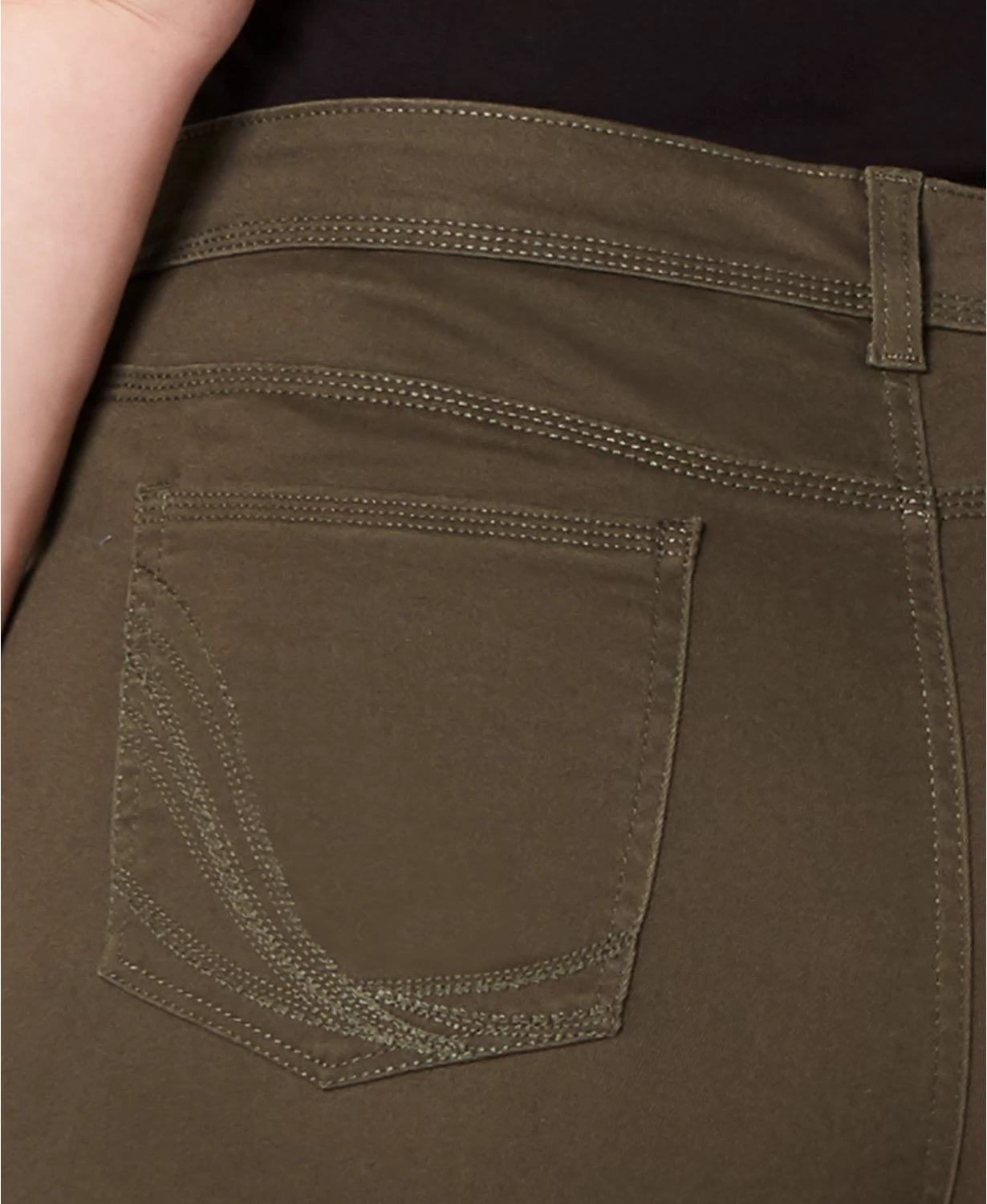 Jeans feminino plus size com controle de barriga e perna reta, estilo &amp; co, verde, tamanho pequeno pequeno