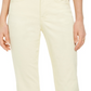 Jeans feminino estilo &amp; co com controle de barriga, perna reta, amarelo, tamanho 6