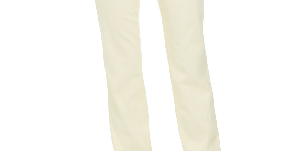 Jeans feminino estilo &amp; co com controle de barriga, perna reta, amarelo, tamanho 6