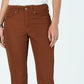 Jeans feminino estilo &amp; co com controle de barriga, perna reta, marrom, tamanho 12