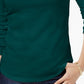 Camiseta feminina Charter Club New Charter Club Cotton Mock-neck, verde, tamanho médio