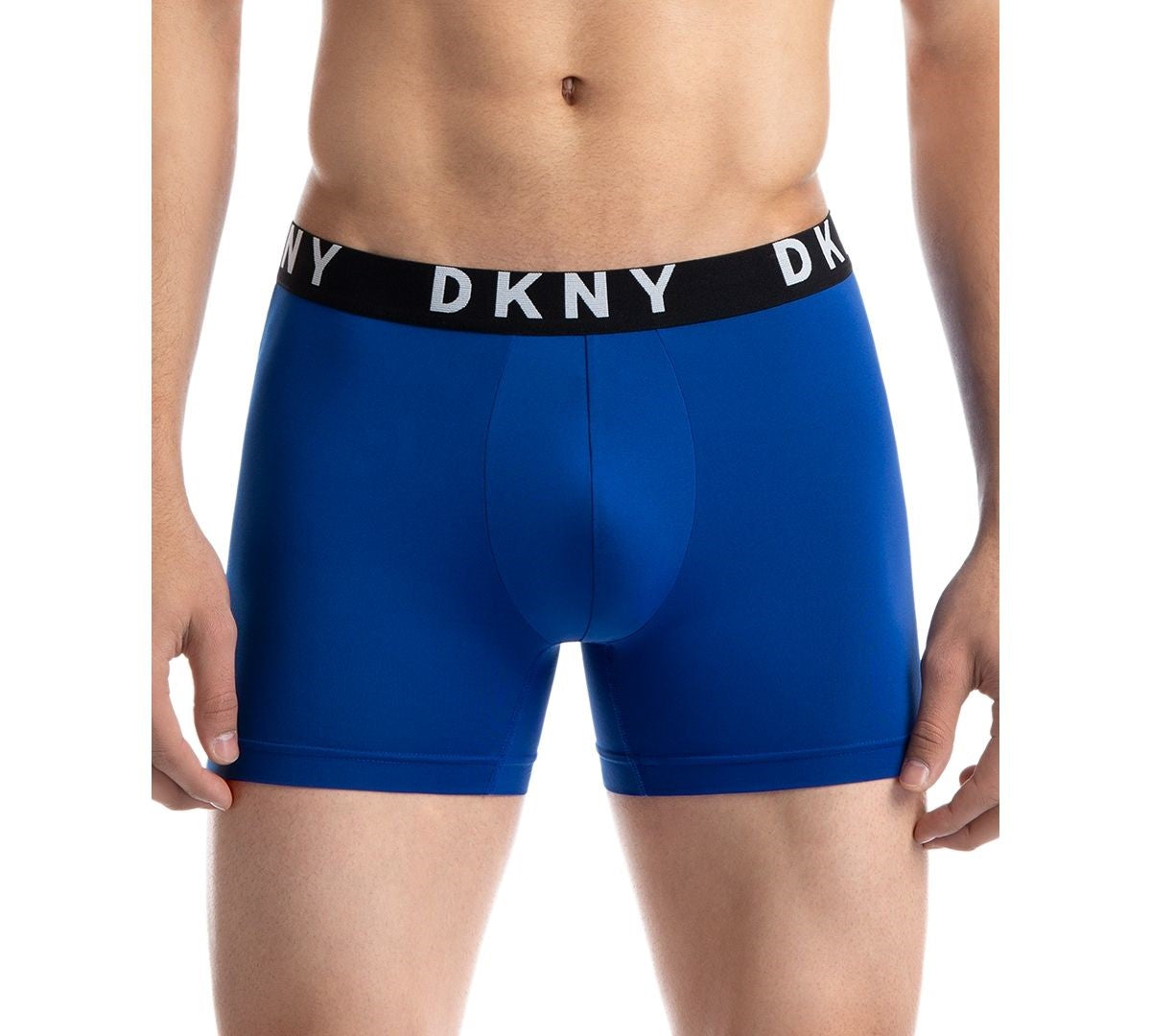 Calções de banho DKNY masculinos, pacote com 2, azul, tamanho grande