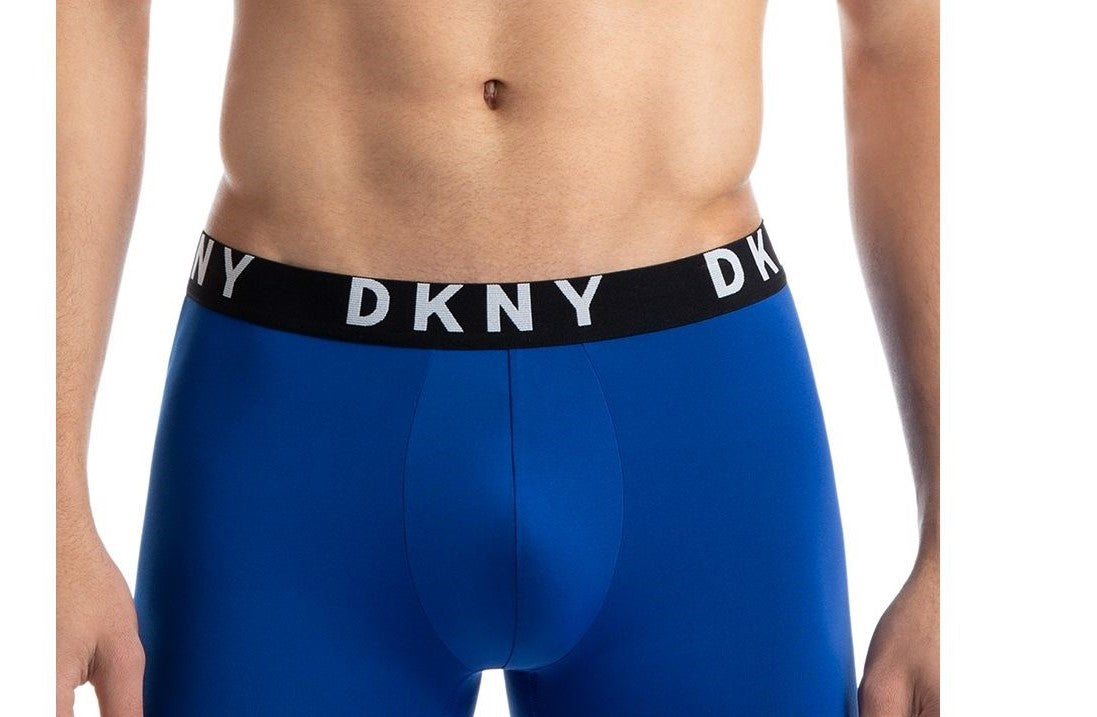 Calções de banho DKNY masculinos, pacote com 2, azul, tamanho grande