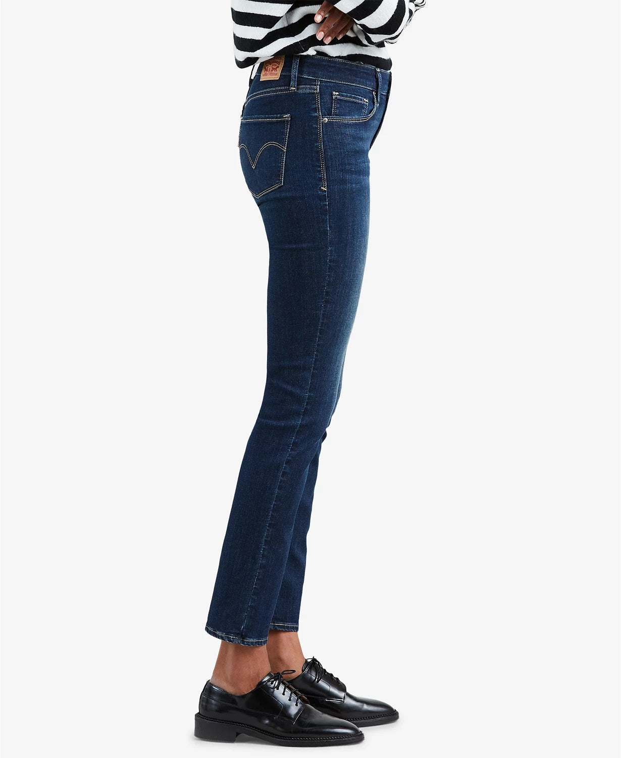 Calça Jeans Skinny Levi's Classic Modern Cintura Média Feminina Azul Tamanho Médio Regular