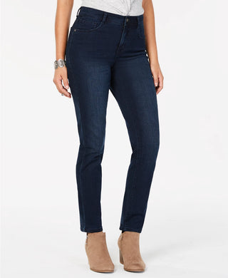 Style & Co Women's Tummy-Control Slim-Leg Jeans Blue Size 18 S
