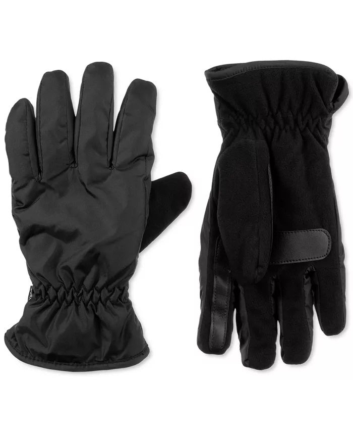 Luvas esportivas Isotoner Signature Sleek Heat masculinas, pretas, tamanho médio