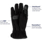 Luvas esportivas Isotoner Signature Sleek Heat masculinas, pretas, tamanho médio