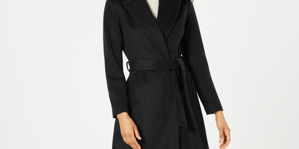 Forecaster Casaco feminino com cinto Maxi Walker preto tamanho 0