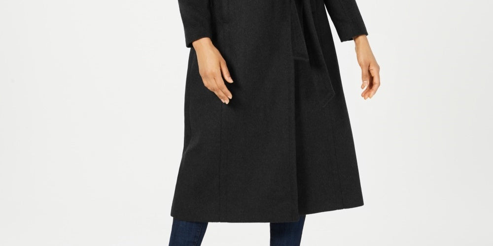 Forecaster Casaco feminino com cinto Maxi Walker preto tamanho 0